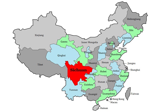 Sichuan Map