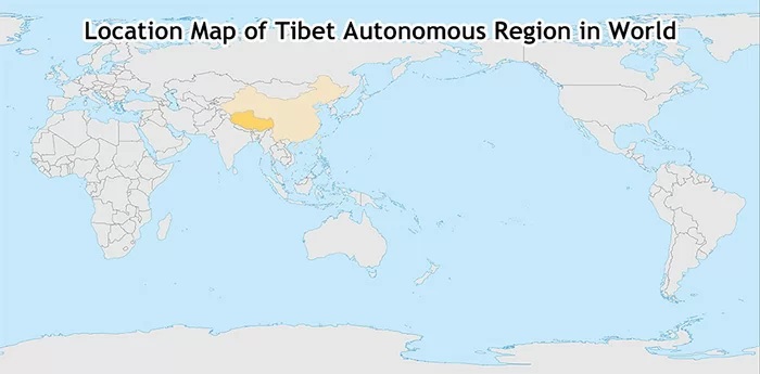 Tibet Location in Asia