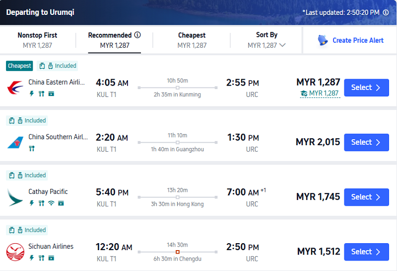Malaysia to Urumqi Flights