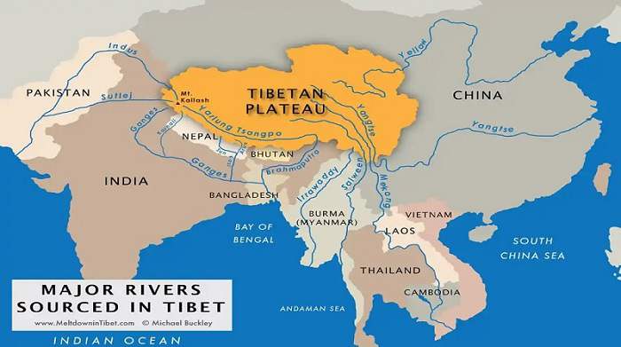 Geographic Location of Tibetan Plateau