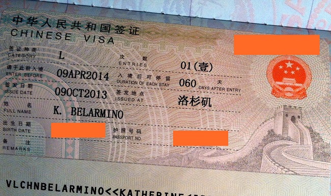 China Visa 1