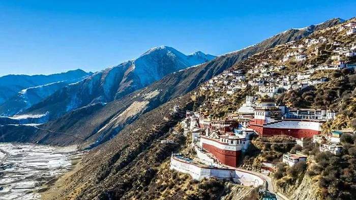 Traditional sky burial sites at Drigung Til Monastery