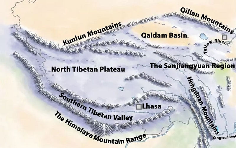 Explore Tibetan Plateau: Tibetan Plateau China Map