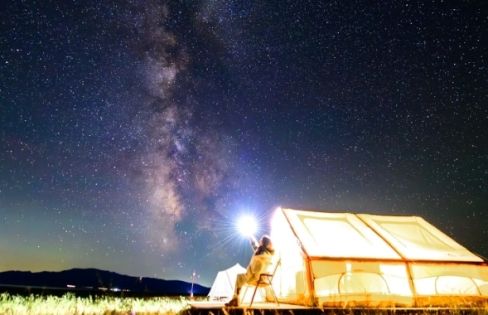 Camping at Sayram Lake: Witness the Romantic Milky Way in Xinjiang