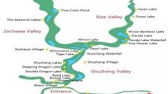 Jiuzhaigou Map Travel Guide: Jiuzhaigou Scenic Area Tourist Guide