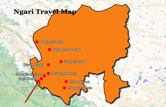 Ngari Travel Map