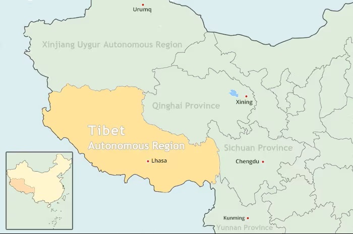 China Provinces at Tibet’s Edge