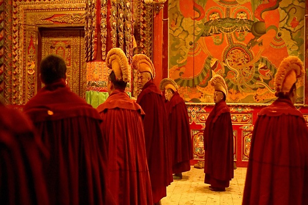 Tibetan Monk Yellow Hats