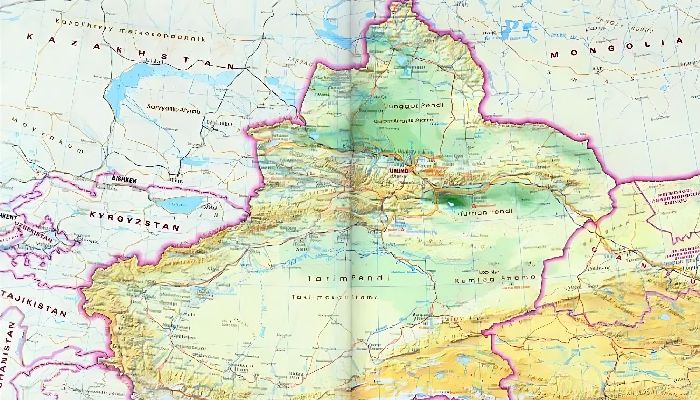 Map of northern Xinjiang