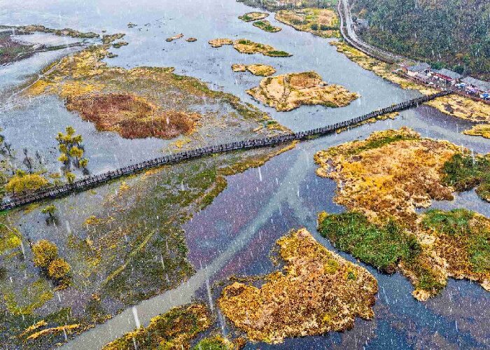 Lugu Lake in winter