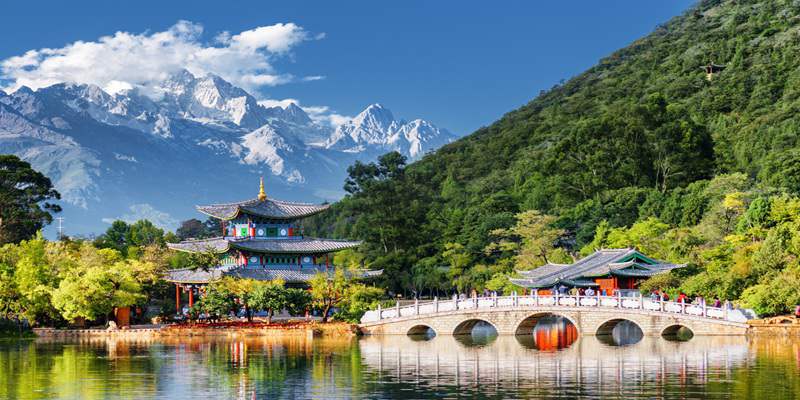 The beautiful scenery of Lijiang