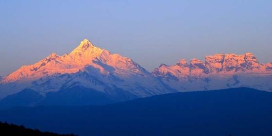 Sunlit Golden Peaks of Meili Snow Mountain