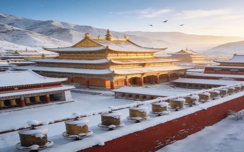 10-DAY Winter Gannan–Aba Loop: Snowy Plateau Adventure & Tibetan Culture Highlights
