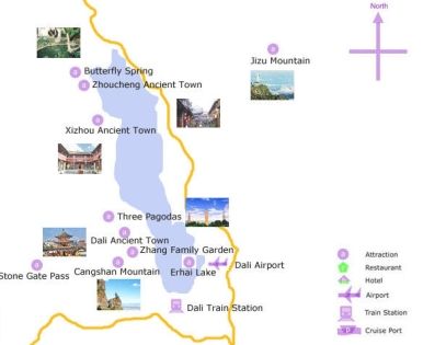 Yunnan Map and Surrounding Cities Travel Guide