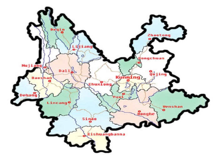 Yunnan Map