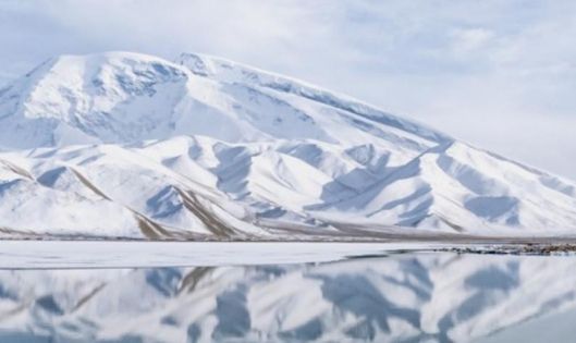 Snowy View of Karakul Lake