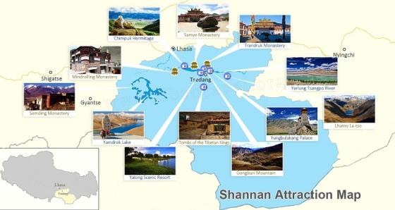 Wandering the Tibetan Source Secret Land: Complete Shannan Travel Map Guide