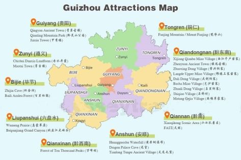 Guizhou Tour Map: Explore the Cultural and Humanistic Landscape