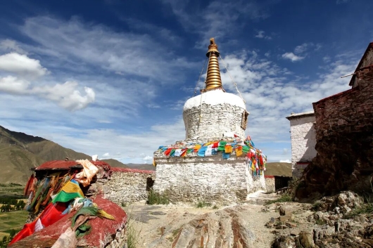 White Stupa at Yumbu Lhakhang