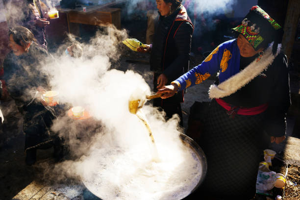 Tibetan butter tea is the favorite drink of the Tibetan people