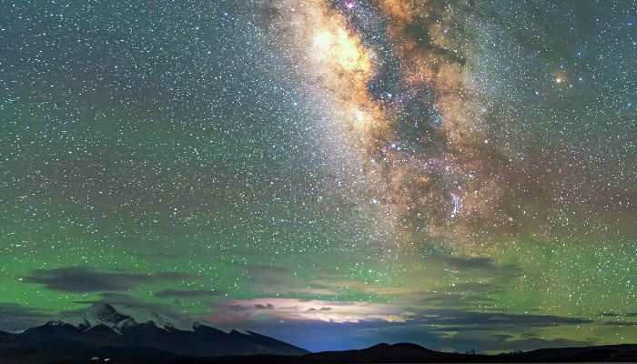 Milky Way Over Tibet's Night Sky