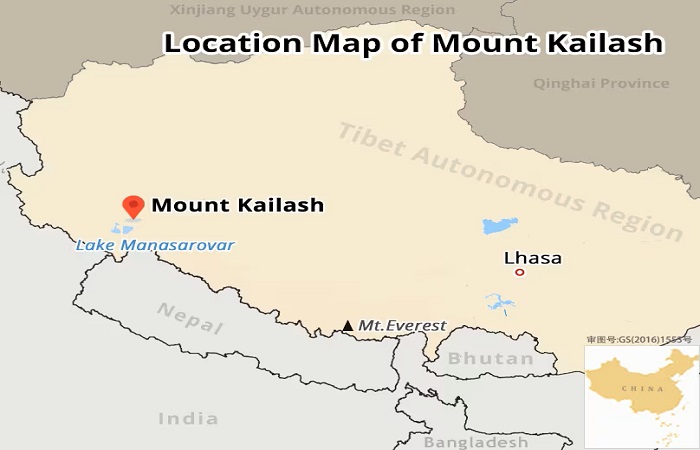 Location Map of Mount Kailash