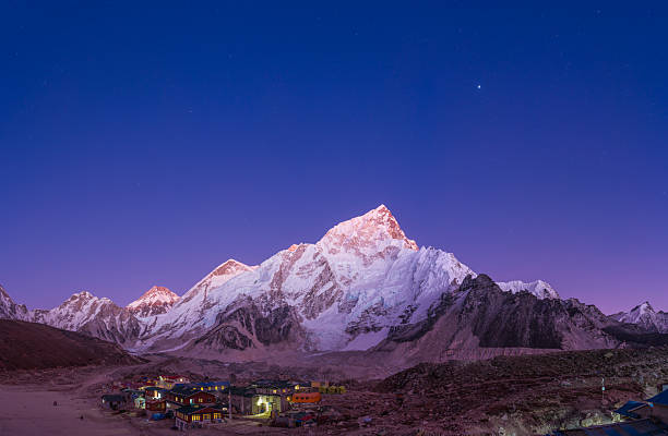 Stars shining above Everest Base Camp 