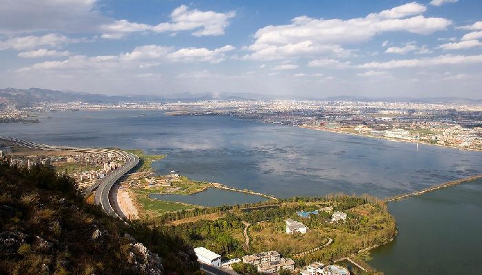 Xishan Mountain and Dianchi Lake in Kunming