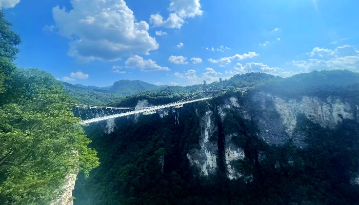 Glass Bridge at Zhangjiajie Grand Canyon