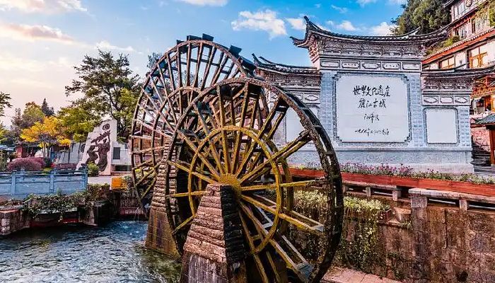 The Waterwheel in the Ancient City of Lijiang