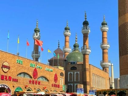 Xinjiang International Grand Bazaar, a famous landmark in Urumqi