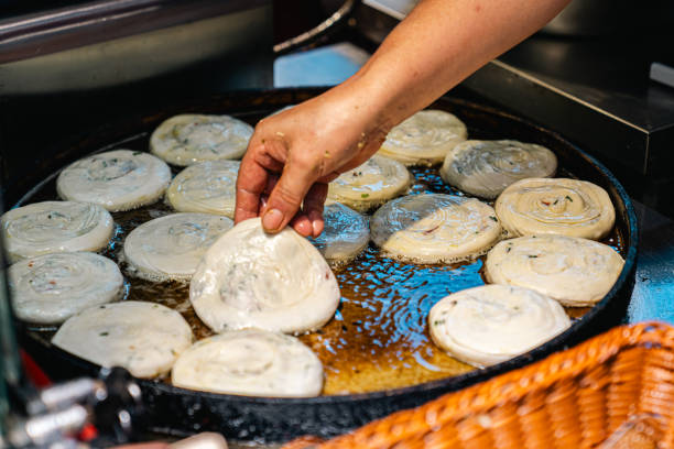 chinese traditional Frying beef pancake