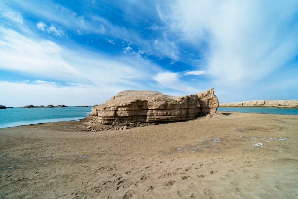 Water Yardang landform Geopark at Qinghai China