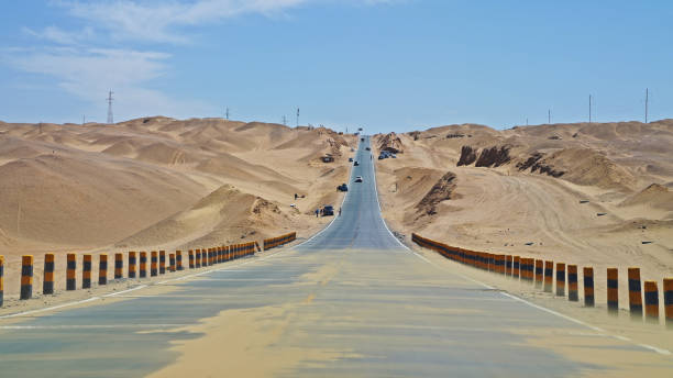 U-shaped Highway,G315,Haixi Mongolian and Tibetan Autonomous Prefecture, Qinghai,China,Asia.Yardang Landform,Devil's City in the Tsaidam Basin.