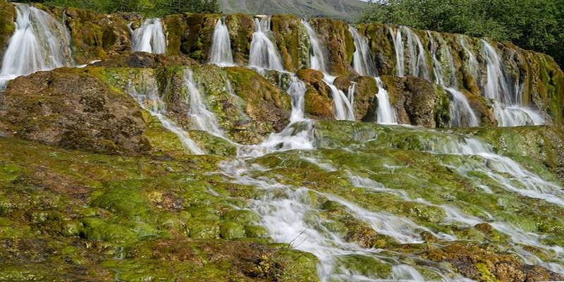 The Flying Waterfall with Glowing Rays
