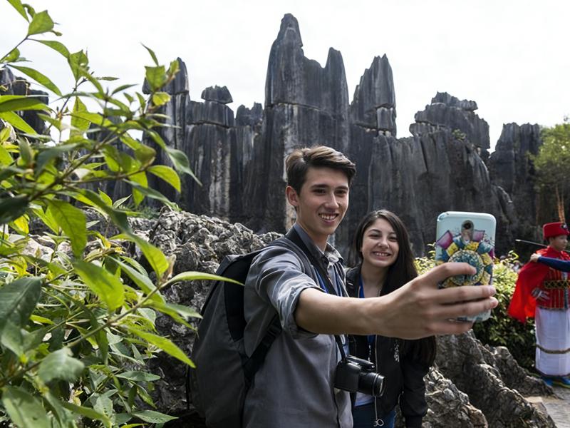 Canadian Tourists in the Stone Forest