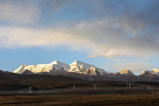 Mt Nyainqen Tanglha on Qinghai-Tibet railway line