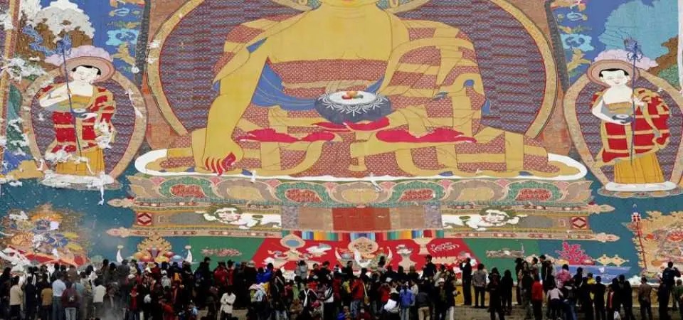 哲蚌寺展佛大典1