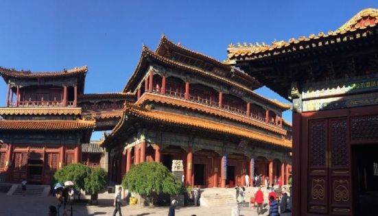 The Building of Wanfu Pavilion in Lama Temple