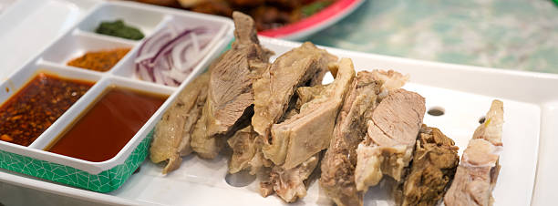 Handheld Lamb With Dipping Sauces