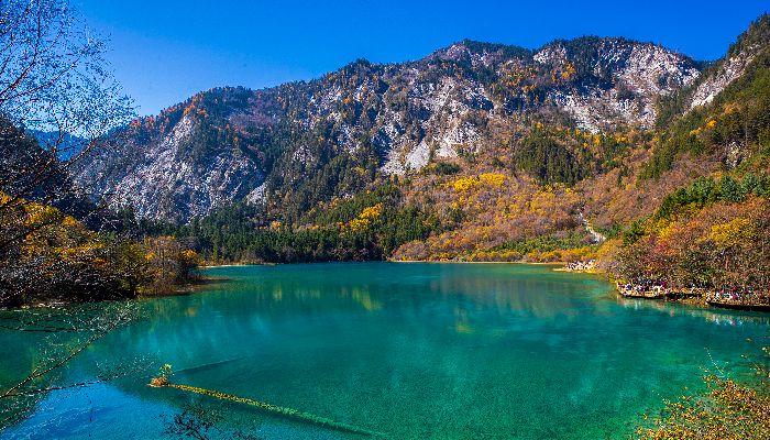 Five Flower Lake in Jiuzhaigou in Autumn