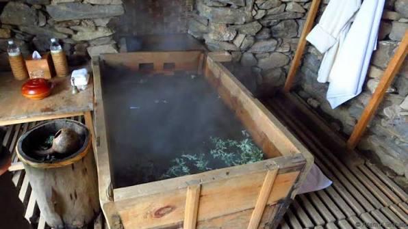 Traditional Bhutanese Hot Stone Baths